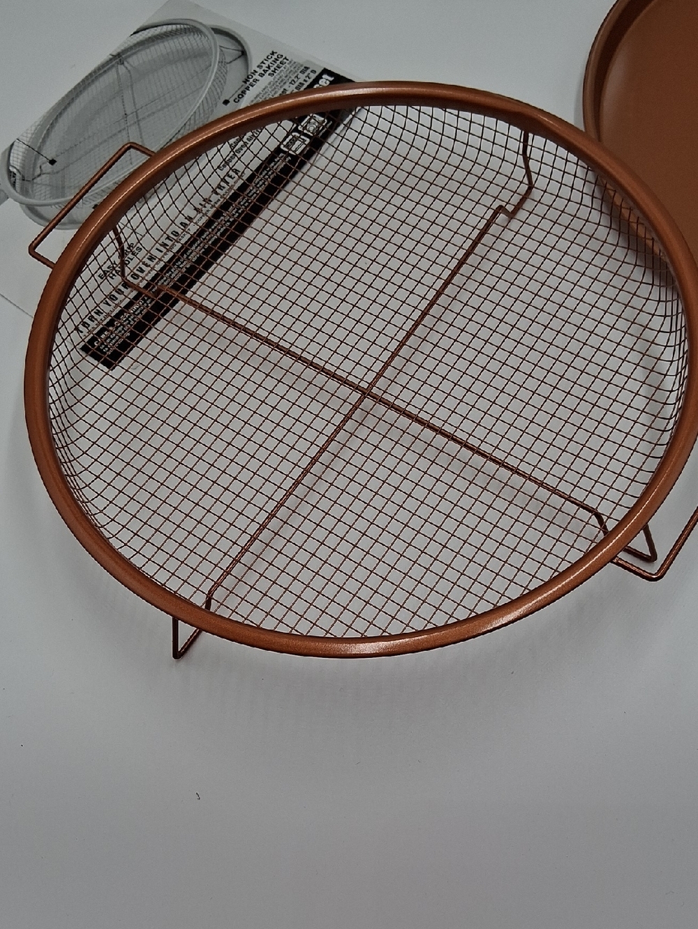 Copper Oven Air Fryer Baking Sheet Round - Picture 10 of 11